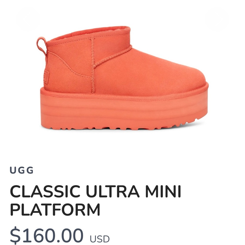 New UGG Ultra Mini Platform - Orange size us w6